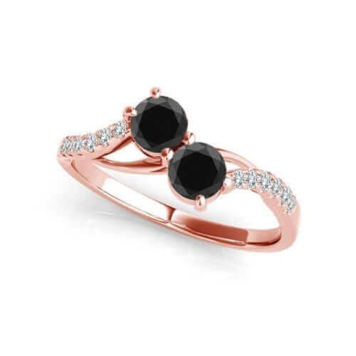 I Love Us™  Two-Stone Ring 1/2ct tw Diamonds 14K White Gold  "My Best friend is My true love™", Two Stone Ring, JewelMORE.com  - JewelMORE.com