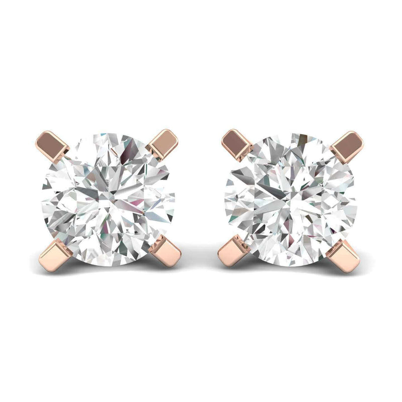 JewelMore 1/4ct tw Diamond Stud Earring in 14k White Gold, , JewelMORE.com  - JewelMORE.com