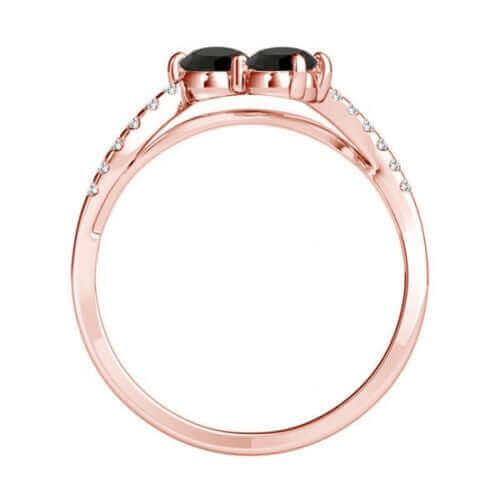 I Love Us™  Two-Stone Ring 1/2ct tw Diamonds 14K White Gold  "My Best friend is My true love™", Two Stone Ring, JewelMORE.com  - JewelMORE.com
