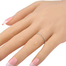 Gold Dainty Half Band Natural Diamond Wedding Anniversary Ring