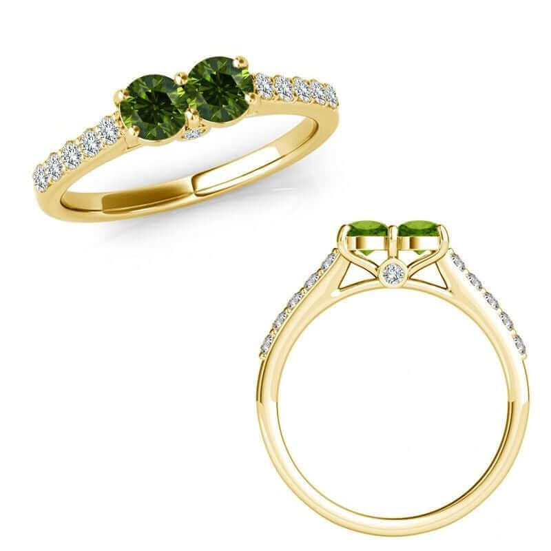 I Love Us™  Two-Stone Ring 3/4 ct tw Diamonds 14K White Gold  "My Best friend is My true love™", Two Stone Ring, JewelMORE.com  - JewelMORE.com