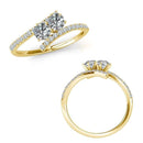 I Love Us Two-Stone Ring