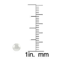 White Gold Ball Earrings High Polished 3MM - 10MM 14k with Silicone Protected Gold Pushbacks, SALE, JewelMORE.com  - JewelMORE.com