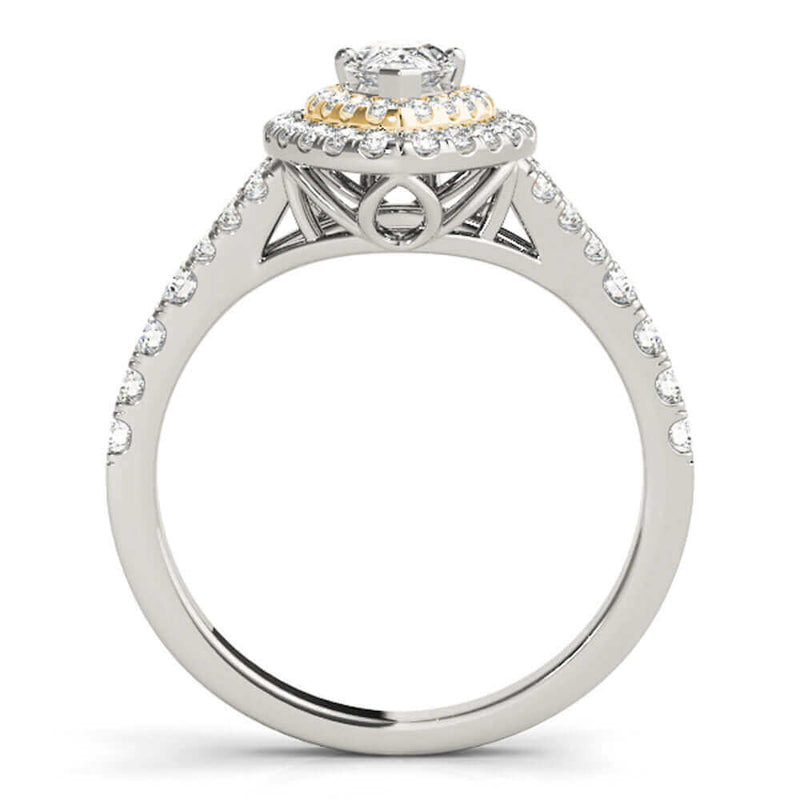Halo Pear-Shape Diamond