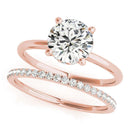 JewelMore 0.5 Carat & 1 Carat Certified 14K White Gold Hidden Halo Solitaire Round Cut Engagement Diamond Ring for women (I-J Color, I2-I3 Clarity)