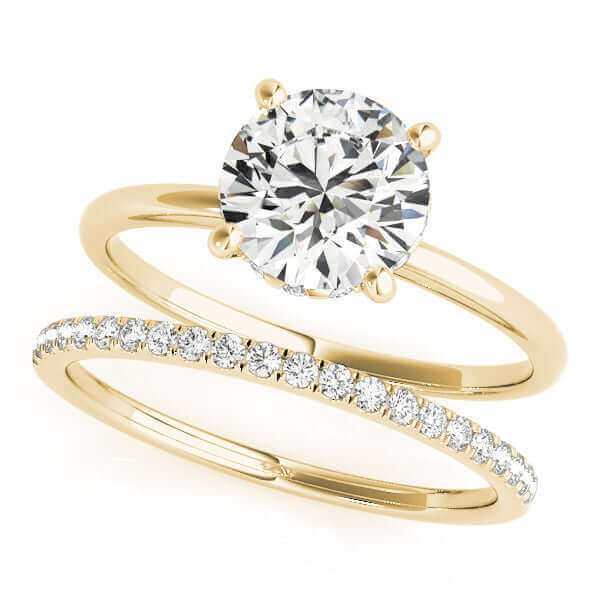 White Gold Hidden Halo Diamond Rings