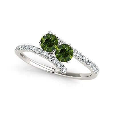 I Love Us™  Two-Stone Ring 3/4ct ct tw Diamonds 14K White Gold  "My Best friend is My true love™", RINGS, JewelMORE.com  - JewelMORE.com