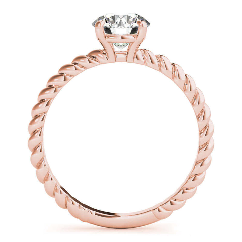 JewelMore 0.5 Carat & 1 Carat Certified 14K White Gold Diamond Solitaire Engagement Ring for women (I-J Color, I2-I3 Clarity)