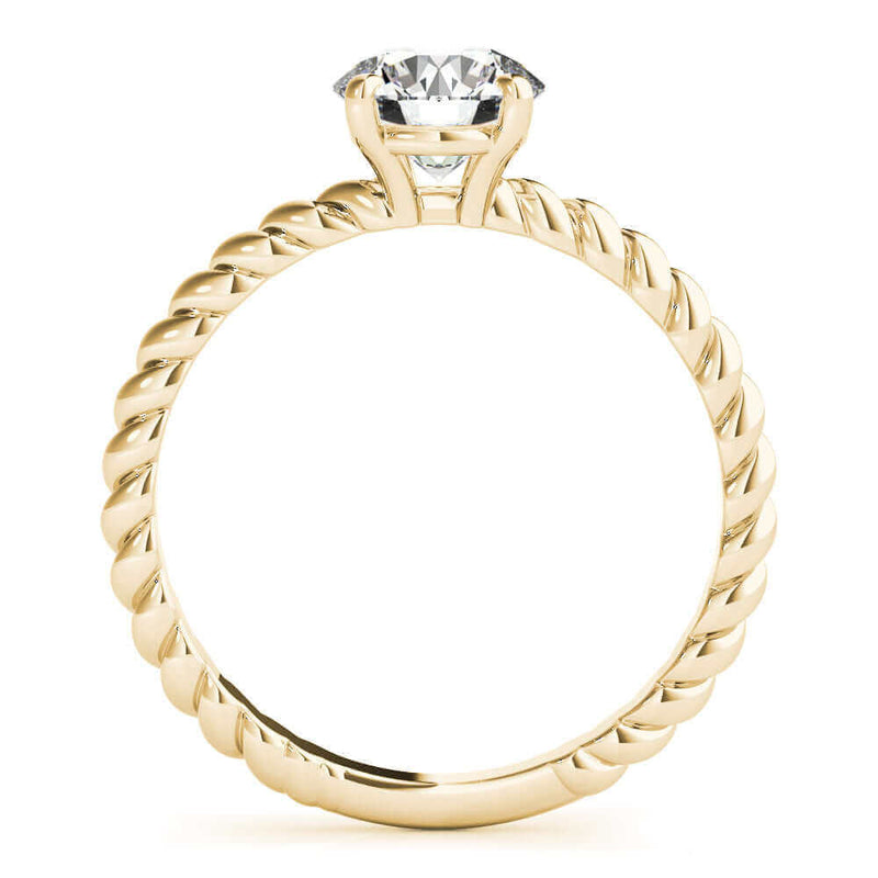 JewelMore 0.5 Carat & 1 Carat Certified 14K White Gold Diamond Solitaire Engagement Ring for women (I-J Color, I2-I3 Clarity)
