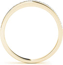 Halo Round Diamond Antique Wedding Band 