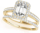 3/4 Carat Emerald Cut/Shape Halo Diamond