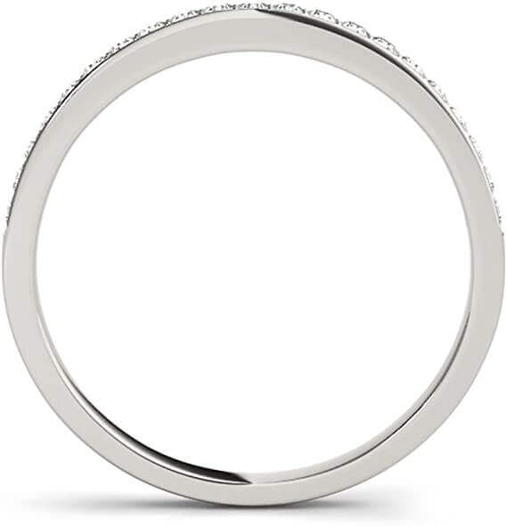 Halo Round Diamond Antique Wedding Band 