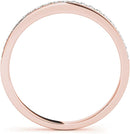 Halo Round Diamond Antique Wedding Band 