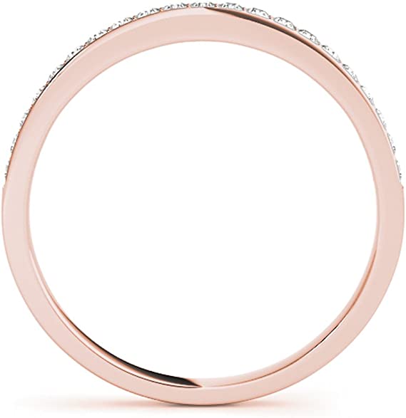 Halo Round Diamond Antique Wedding Band 