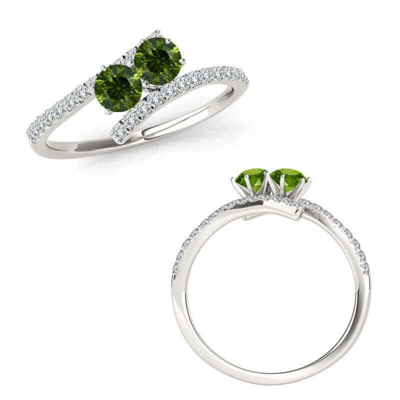 I Love Us™  Two-Stone Ring 3/4ct ct tw Diamonds 14K White Gold  "My Best friend is My true love™", RINGS, JewelMORE.com  - JewelMORE.com