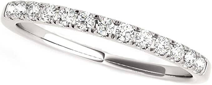 1/5 cttw Pave Diamond Anniversary Wedding Stackable Ring Band 