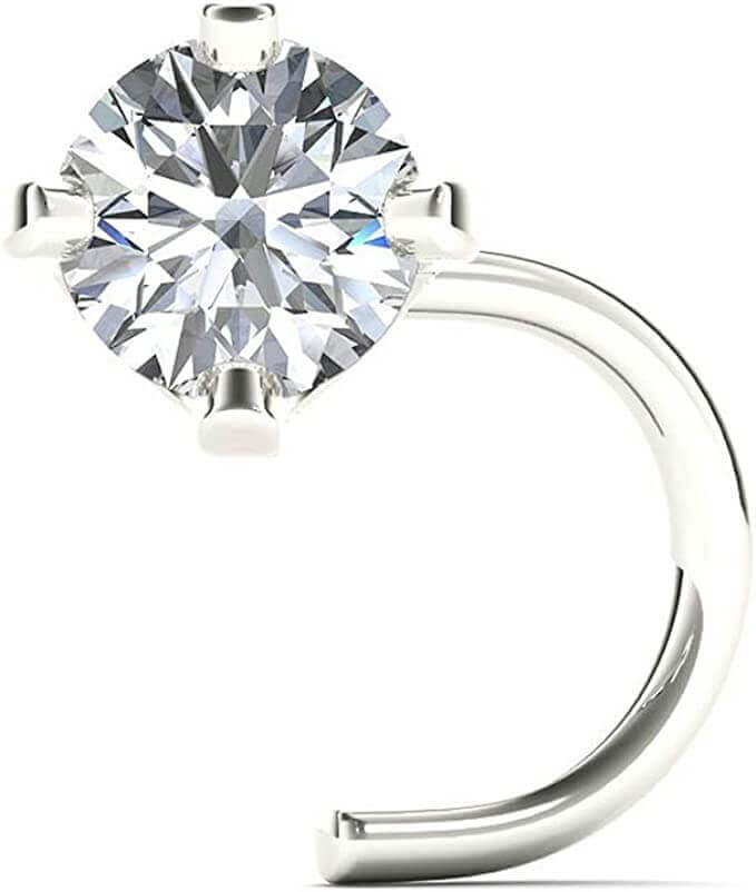 14K White or Yellow Gold Nose Ring