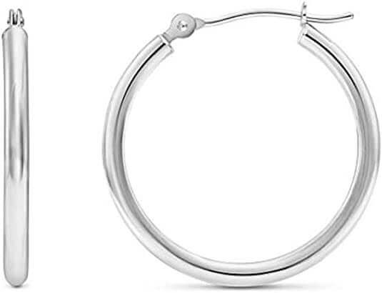 14K Real White Gold
