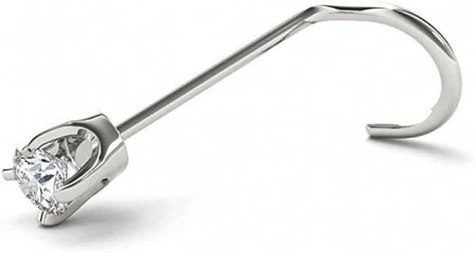 14K White or Yellow Gold Nose Ring