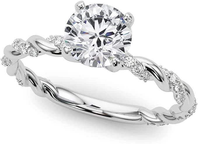 1/2ct.tw Twisting Infinity Gold and Diamond