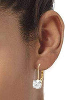 3/4CTW Round White Diamond Leverback Earrings