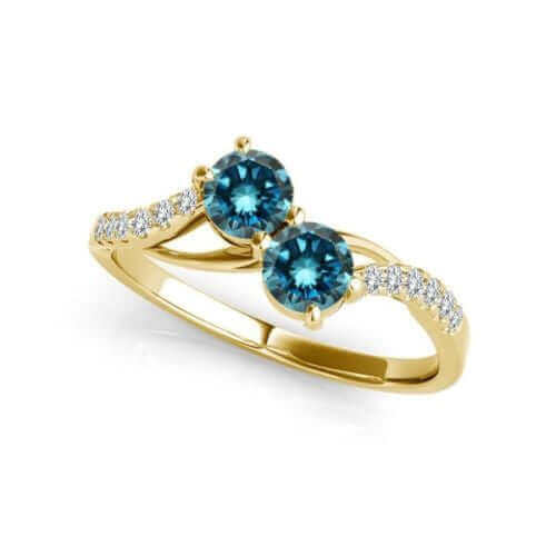 I Love Us™  Two-Stone Ring 1/2ct tw Diamonds 14K White Gold  "My Best friend is My true love™", Two Stone Ring, JewelMORE.com  - JewelMORE.com