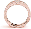 14K Rose Gold Ladies Diamond Ring