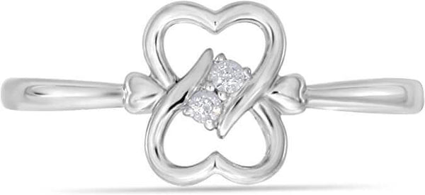 Two Stone Heart to Heart Bond Together Diamond