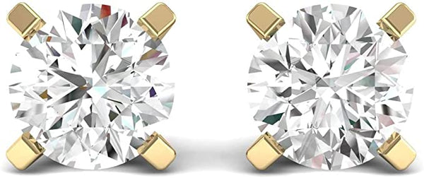 tw Round Diamond Stud Earrings