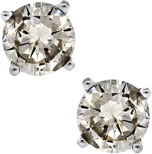 JewelMore 1/4-3/4ctw Diamond Stud Earrings in 14k White Gold, JewelMORE.com