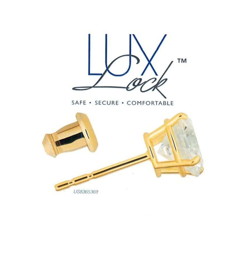 14K Yellow Gold and Silicone Earring Back Replacement Secure and Comfortable