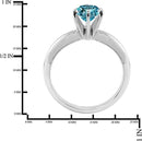 Blue Diamond Solitaire Ring