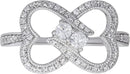 Two Heart Diamond Ring