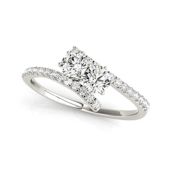 I Love Us™  Two-Stone Ring 3/4ct ct tw Diamonds 14K White Gold  "My Best friend is My true love™", RINGS, JewelMORE.com  - JewelMORE.com