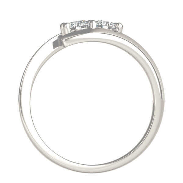 I Love Us™  Two-Stone Ring 1/2 ct tw Diamonds 14K White Gold  "My Best friend is My true love™", RINGS, JewelMORE.com  - JewelMORE.com