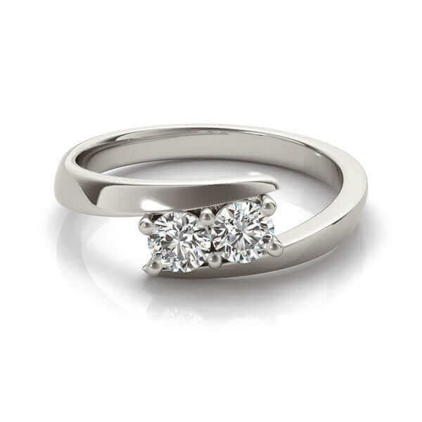 I Love Us™  Two-Stone Ring 1 ct tw Diamonds 14K White Gold  "My Best Friend is My True Love™", RINGS, JewelMORE.com  - JewelMORE.com
