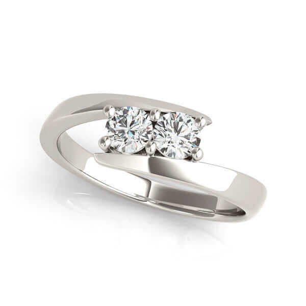 I Love Us™  Two-Stone Ring 1/4 ct tw Diamonds 14K White Gold  "My Best friend is My true love™", RINGS, JewelMORE.com  - JewelMORE.com