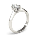 JewelMore 0.5 Carat & 1 Carat Certified 14K Solitaire Oval Cut Diamond Engagement Ring for women (G-H Color, SI-VS Clarity)