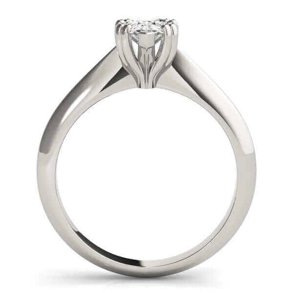 JewelMore 0.5 Carat & 1 Carat Certified 14K Solitaire Oval Cut Diamond Engagement Ring for women (G-H Color, SI-VS Clarity)