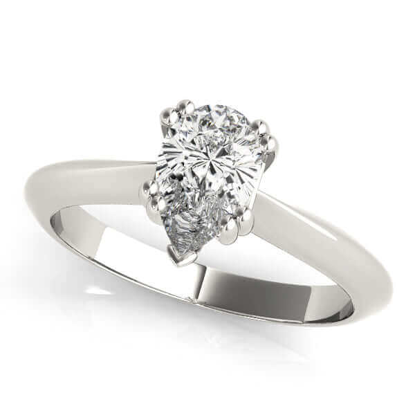 JewelMore 0.5 Carat & 1 Carat Certified 14K Solitaire Oval Cut Diamond Engagement Ring for women (G-H Color, SI-VS Clarity)