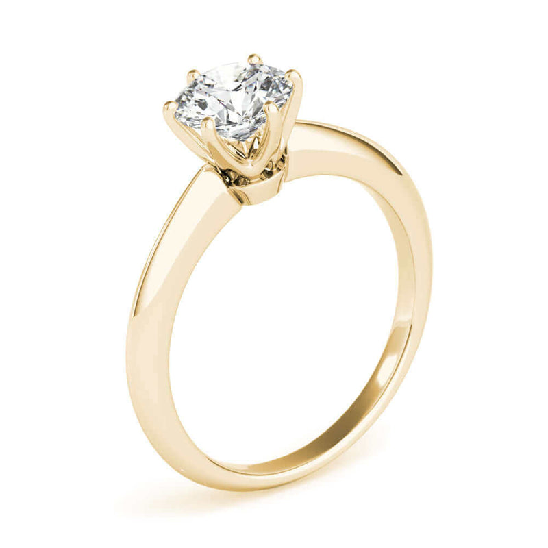 JewelMore Certified 1.00 Carat Diamond, Prong Set 14K Rose White & Yellow Gold Lab Grown Diamonds Solitaire Engagement Ring Diamond Quality (G-H, VS-SI1) by Revival Diamonds