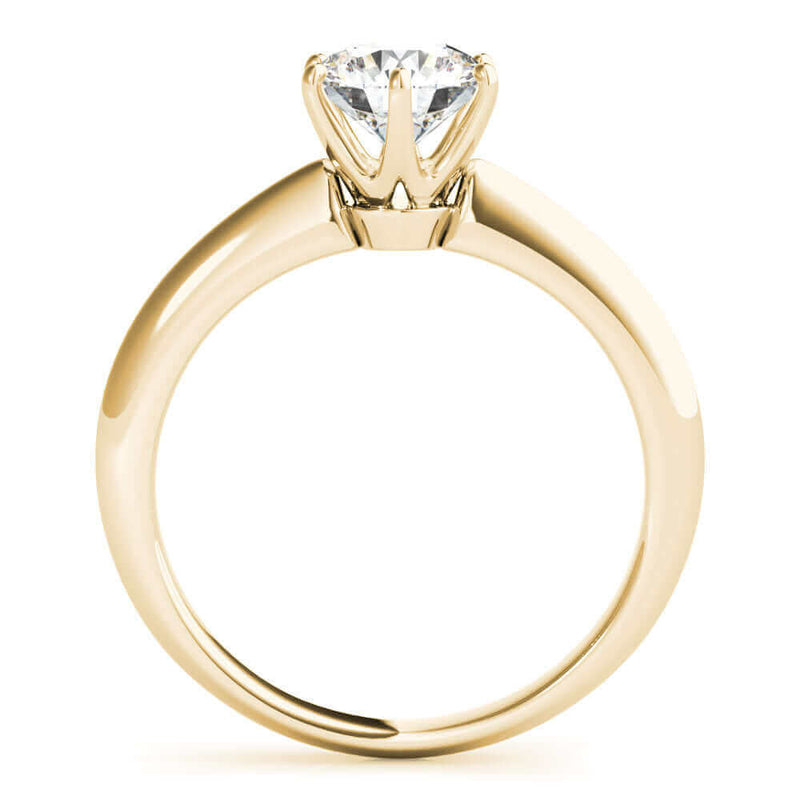 JewelMore Certified 1.00 Carat Diamond, Prong Set 14K Rose White & Yellow Gold Lab Grown Diamonds Solitaire Engagement Ring Diamond Quality (G-H, VS-SI1) by Revival Diamonds