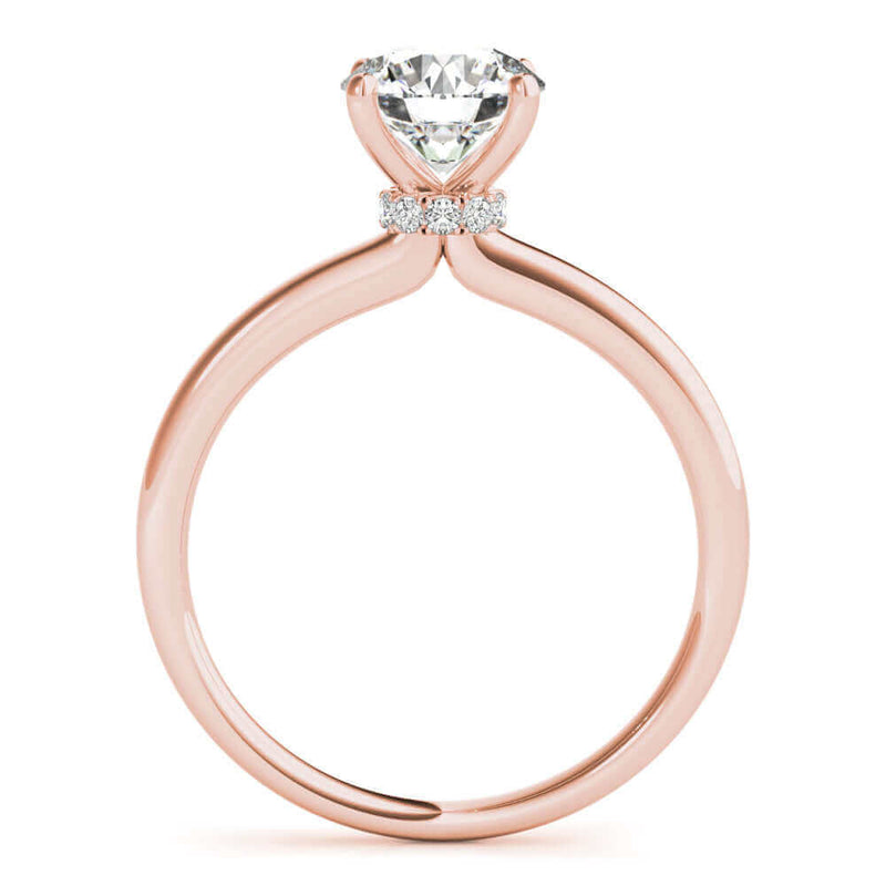 Halo Solitaire Round Cut Diamond Engagement Ring