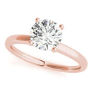 JewelMore 0.5 Carat & 1 Carat Certified 14K White Gold Hidden Halo Solitaire Round Cut Diamond Engagement Ring for Women ( I-J Color, I2-I3 Clarity)