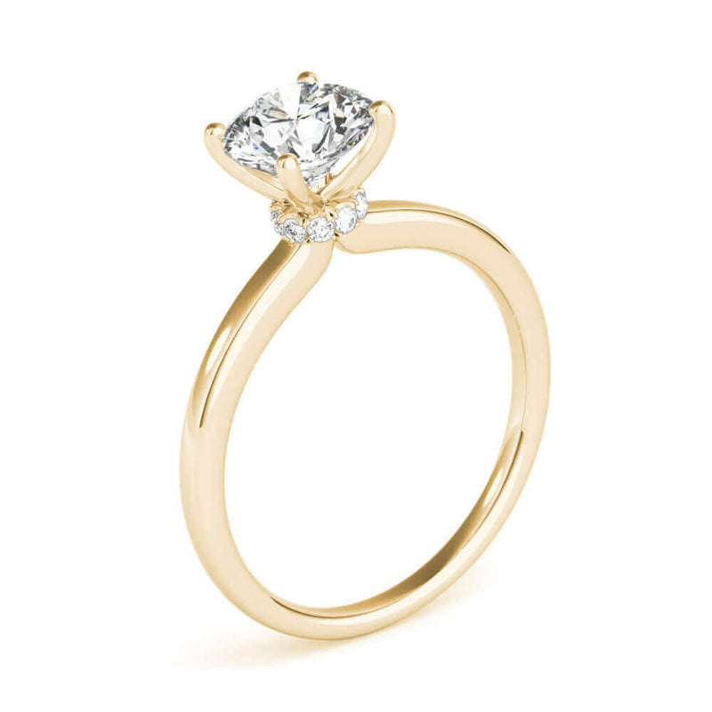 Halo Solitaire Round Cut Diamond Engagement Ring