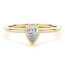 1/3 CT. Certified Pear-Shape Diamond Bezel-Set Solitaire Engagement Ring