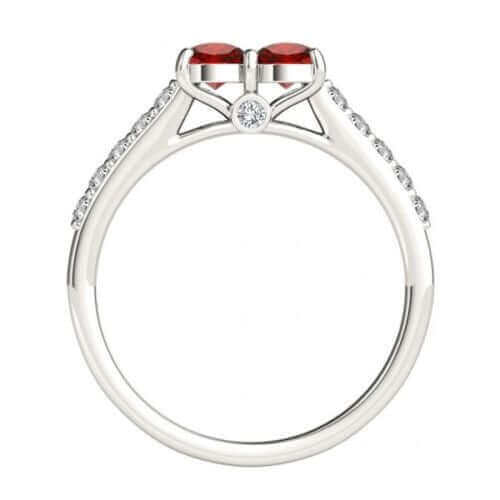 I Love Us™  Two-Stone Ring 3/4 ct tw Diamonds 14K White Gold  "My Best friend is My true love™", Two Stone Ring, JewelMORE.com  - JewelMORE.com