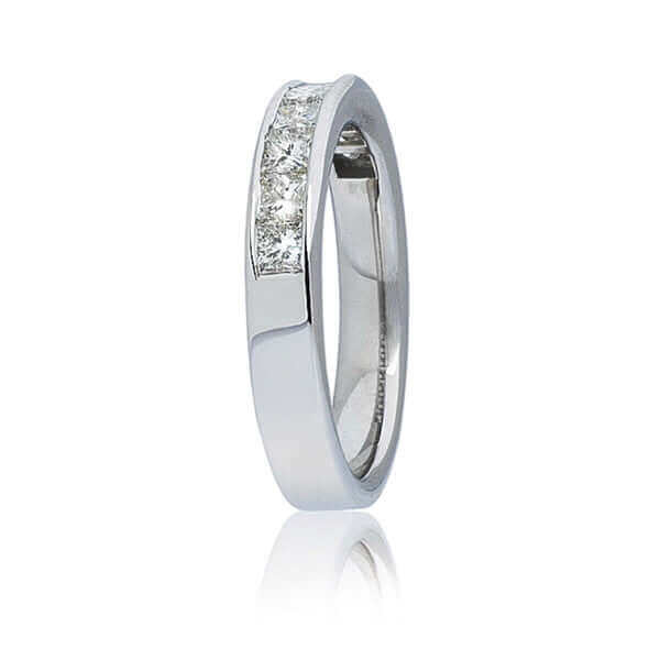 Princess Cut Diamond Wedding Band