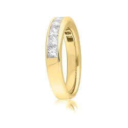 Princess Cut Diamond Wedding Band