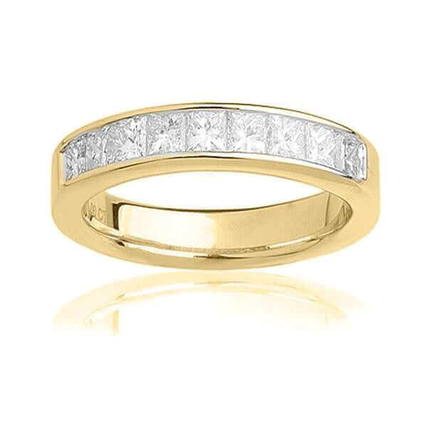 Princess Cut Diamond Wedding Band